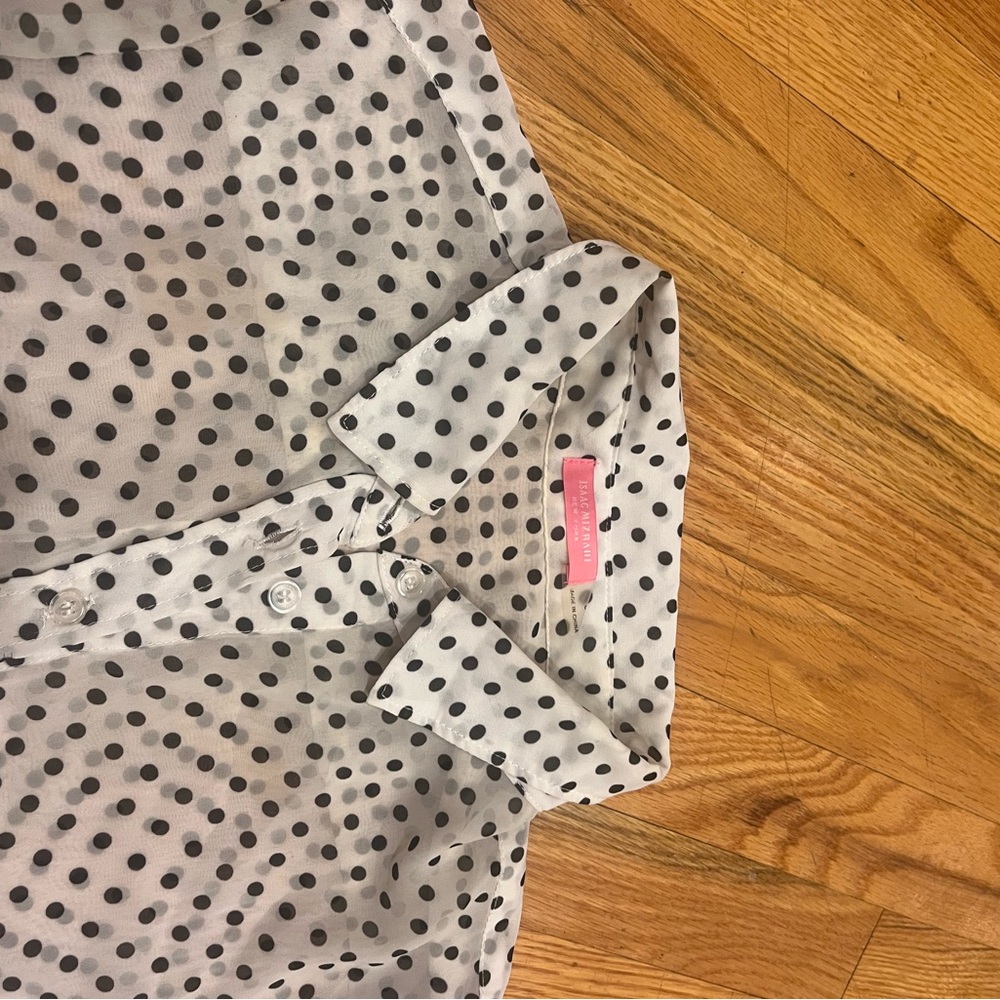 Polka Dot Button-Up Shirt